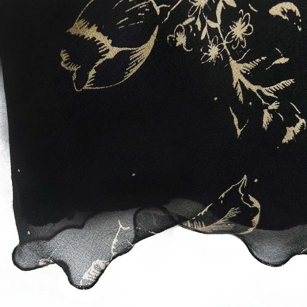 Jonathan Martin 100% Silk Floral Top Size Medium - Picture 8 of 11